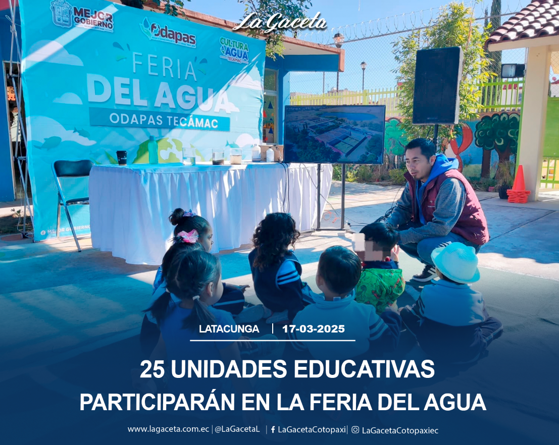 25 Unidades Educativas participarán en la Feria del Agua