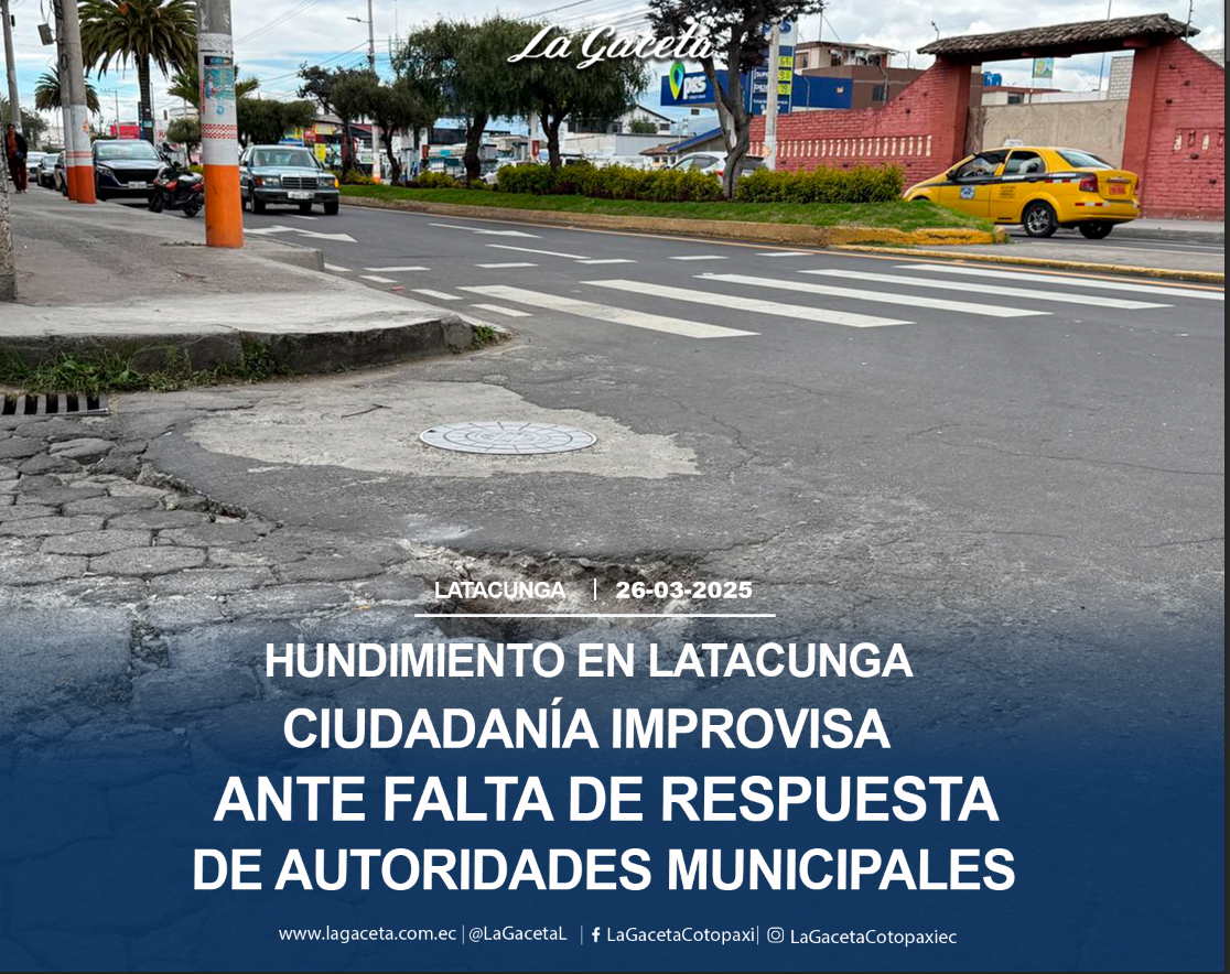 Hundimiento en Latacunga 