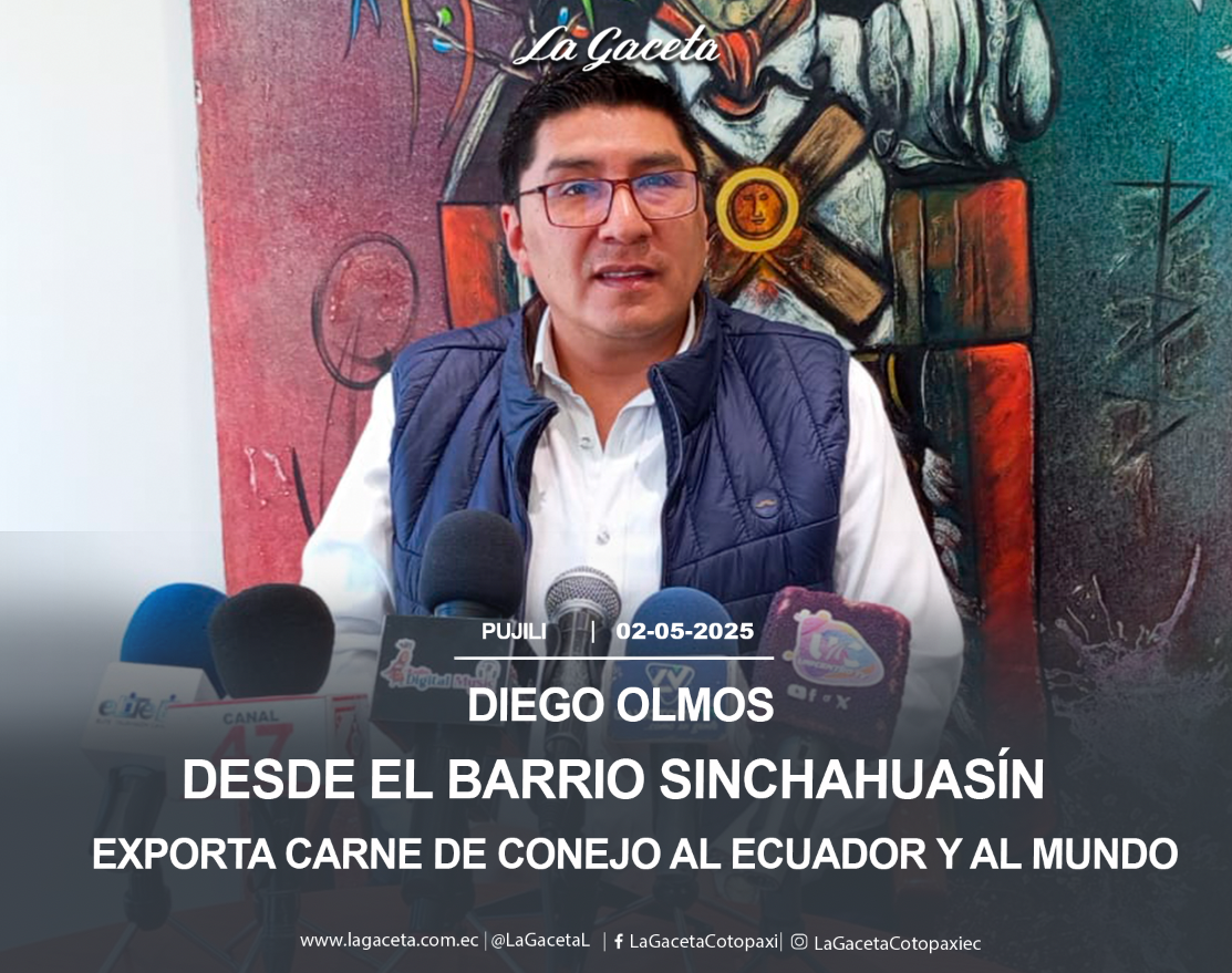 Diego Olmos, desde el barrio Sinchahuasín exporta carne de conejo al Ecuador y el mundo
