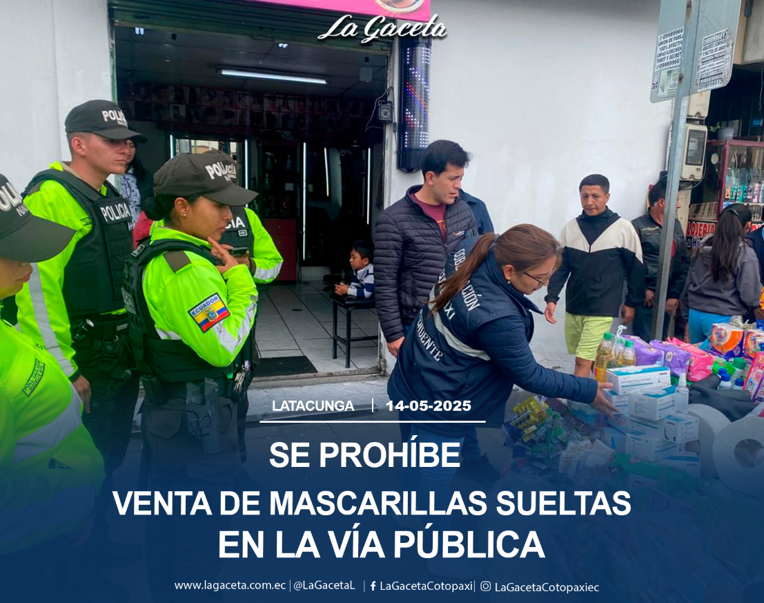 Se prohíbe venta de mascarillas sueltas en la vía pública