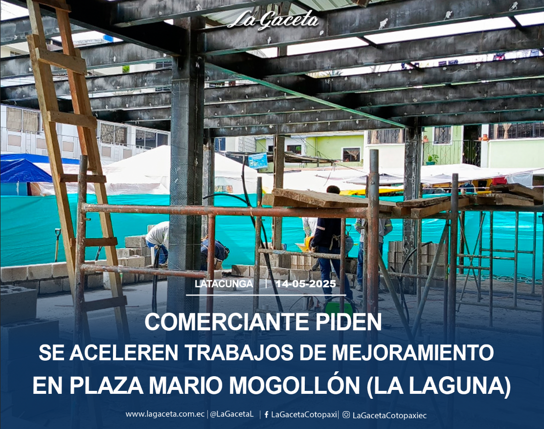 Comerciantes piden se aceleren trabajos de mejoramiento en plaza Mario Mogollón (La Laguna)