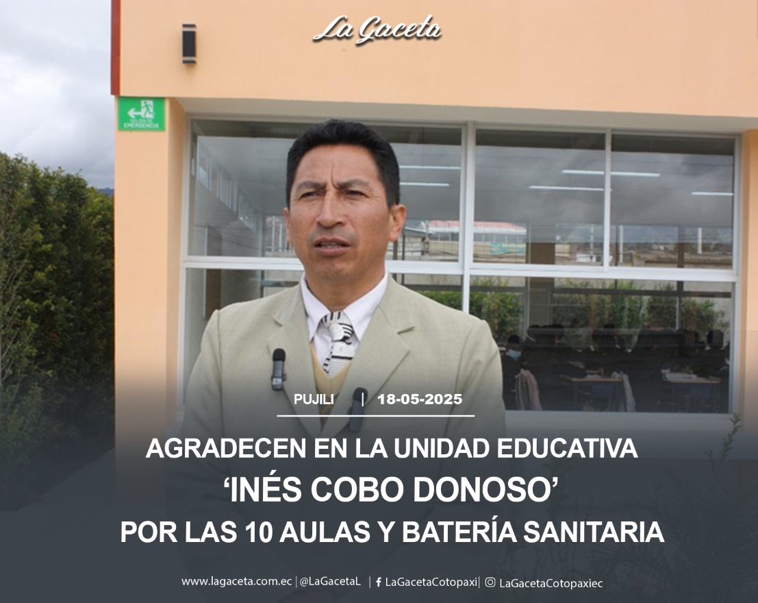 Agradecen en la unidad educativa ‘Inés Cobo Donoso’ por las 10 aulas y batería sanitaria