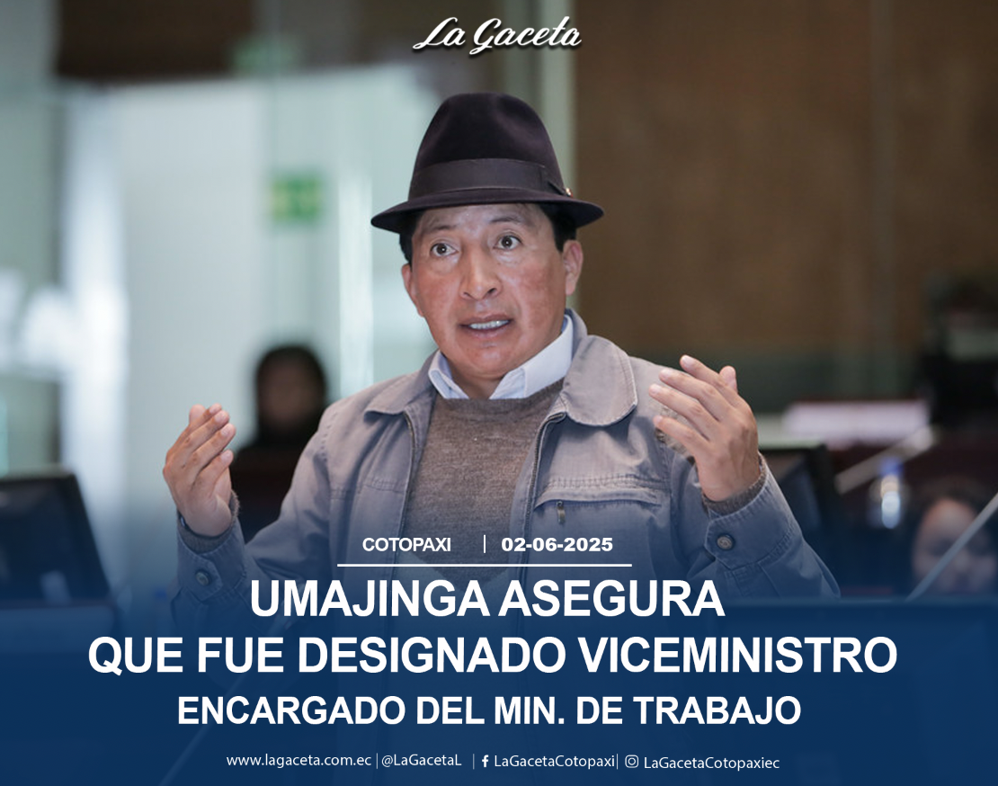 Umajinga asegura que fue designado Viceministro encargado del Min. de Trabajo