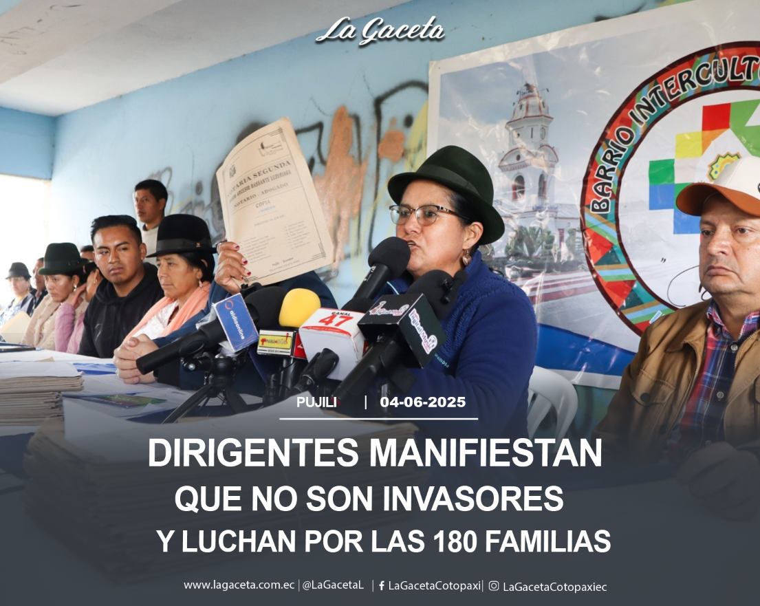 Dirigentes manifiestan que no son invasores y luchan por las 180 familias