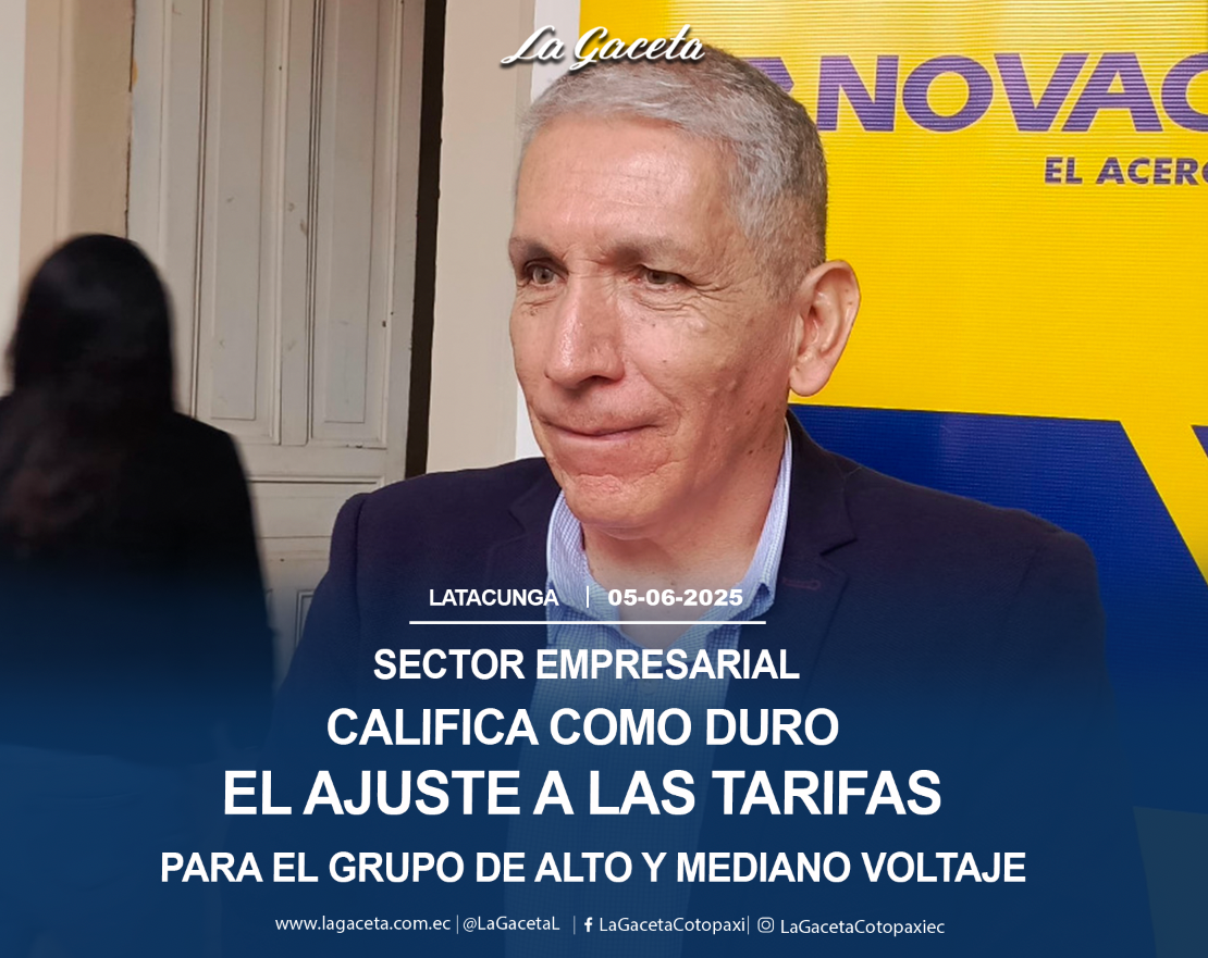Califica como duro el ajuste a las tarifas para el grupo de alto y mediano voltaje