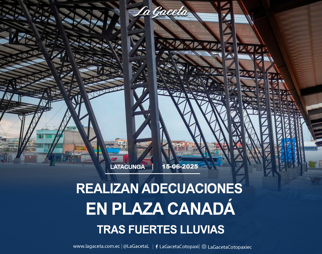 Realizan adecuaciones en plaza Canadá tras fuertes lluvias