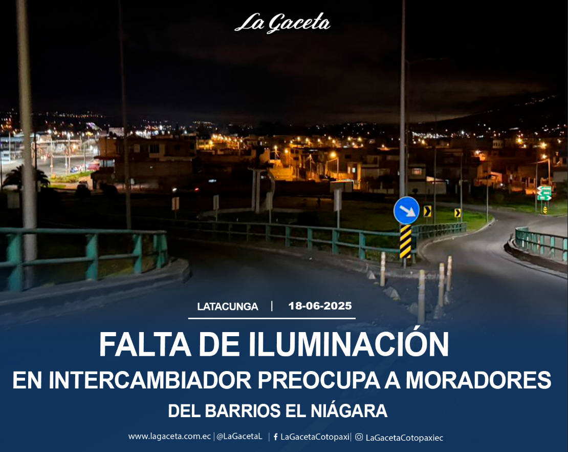 Falta de iluminación en intercambiador preocupa a moradores del barrios El Niágara 