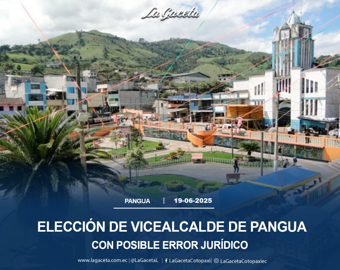 Elección de vicealcalde de Pangua con posible error jurídico