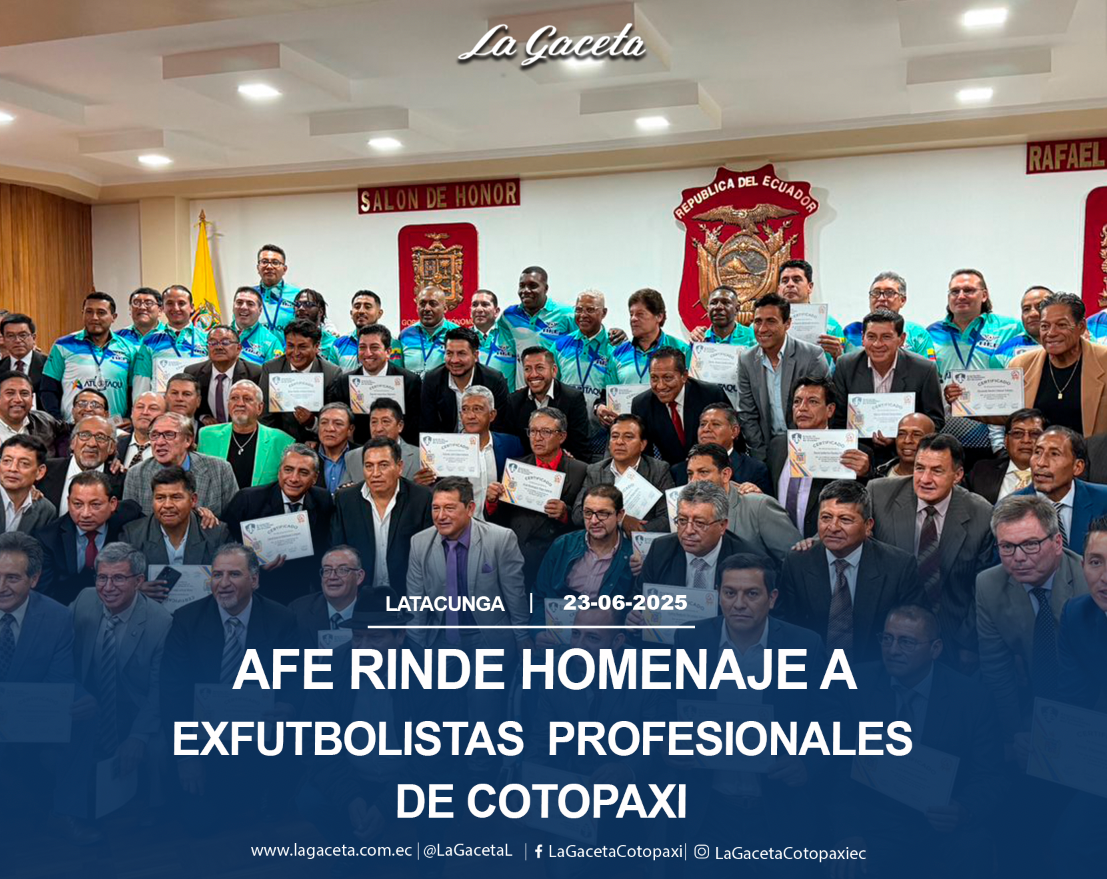 AFE rinde homenaje a exfutbolistas profesionales de Cotopaxi
