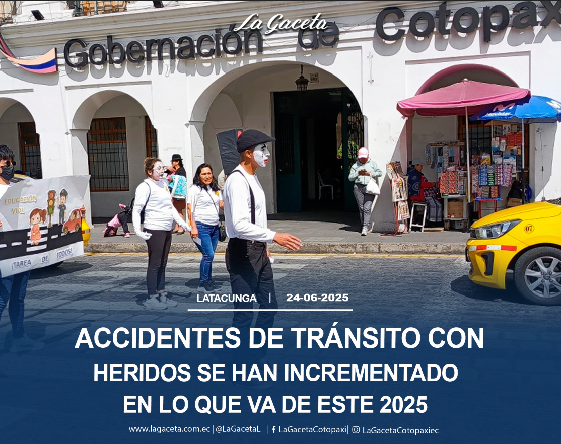 Accidentes de tránsito con heridos se han incrementado en Latacunga en lo que va de este 2025