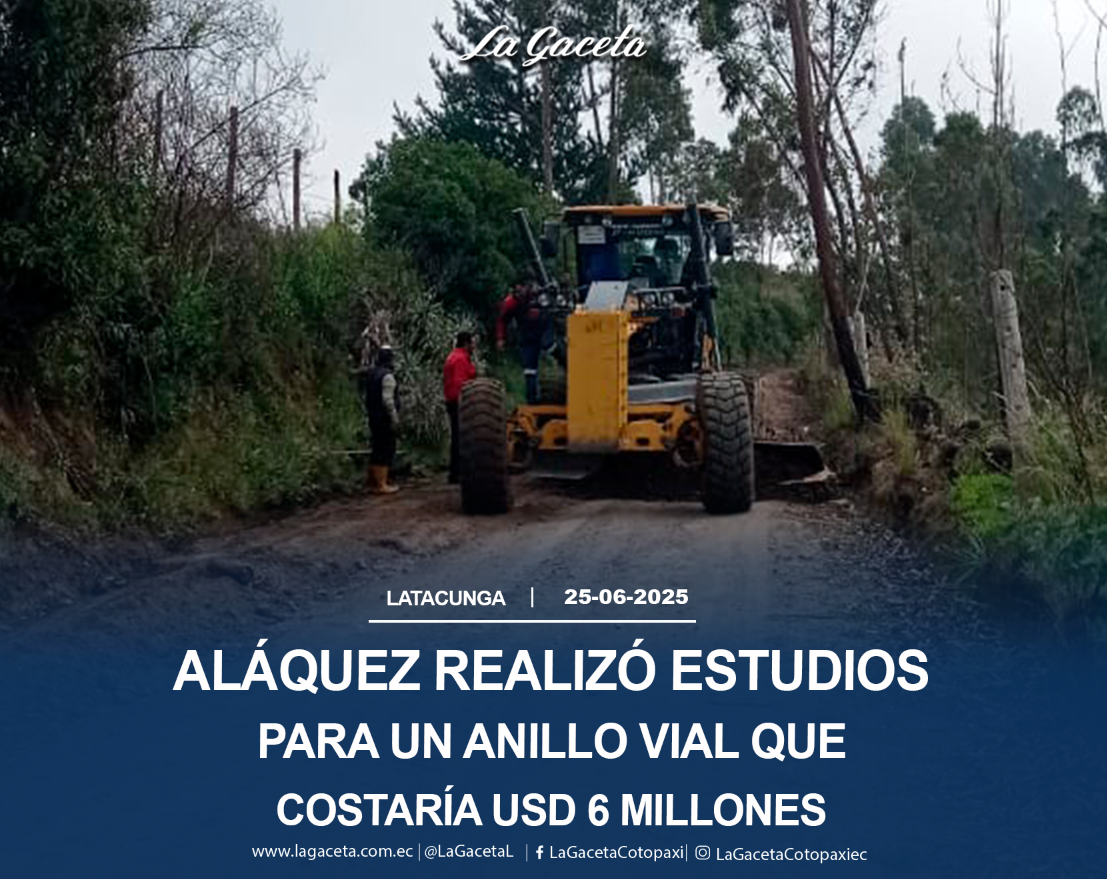 Aláquez realizó estudios para un anillo vial que costaría USD 6 millones