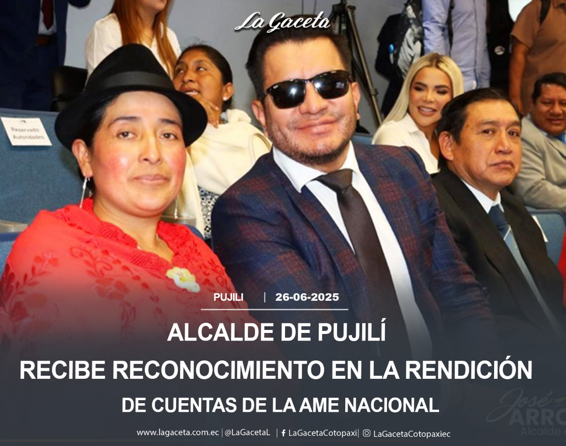 Alcalde de Pujilí recibe reconocimiento en la rendición de cuentas de la AME nacional