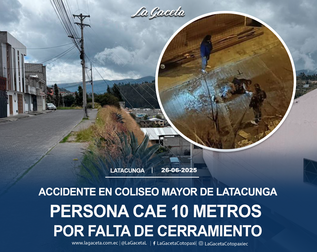 Accidente en Coliseo Mayor de Latacunga 