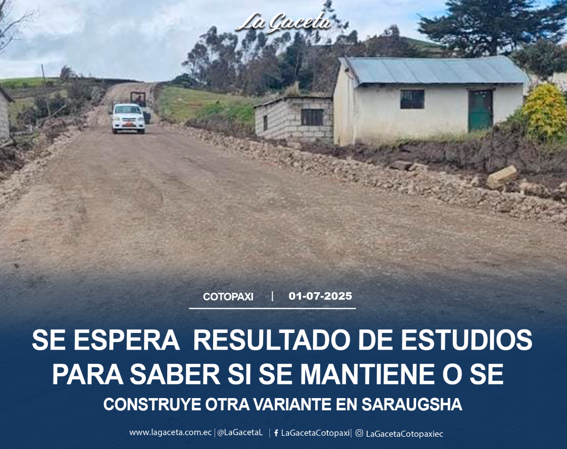 Se espera resultado de estudios para saber si se mantiene o se construye otra variante en Saraugsha