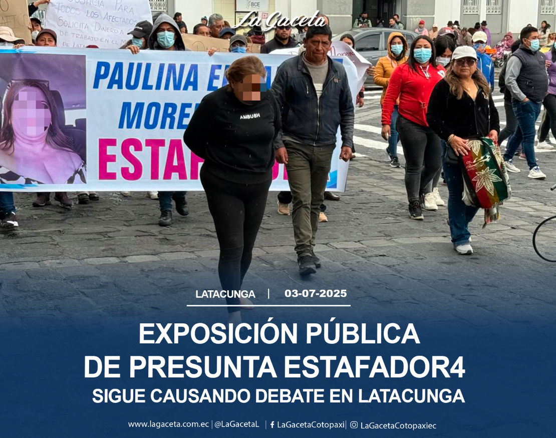 Exposición pública de presunta estafadora sigue causando debate en Latacunga