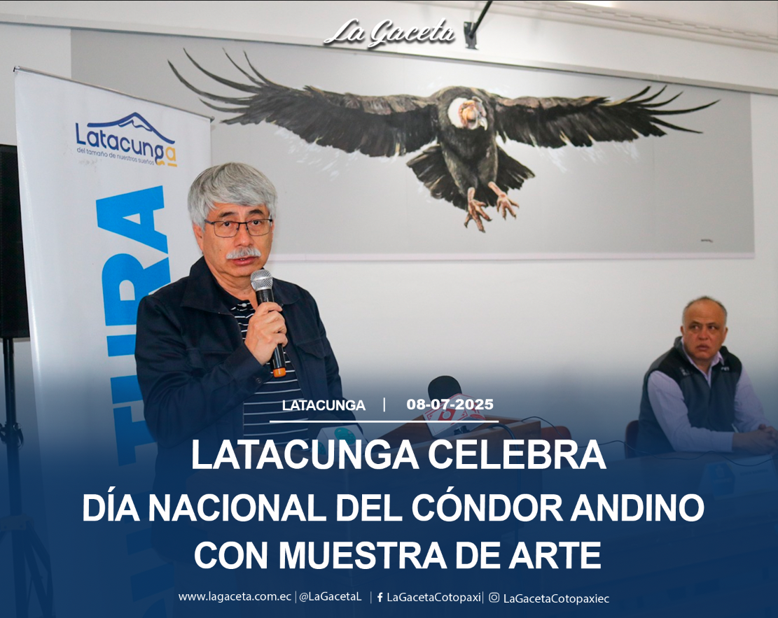 Latacunga celebra el día nacional del cóndor andino con muestra de arte
