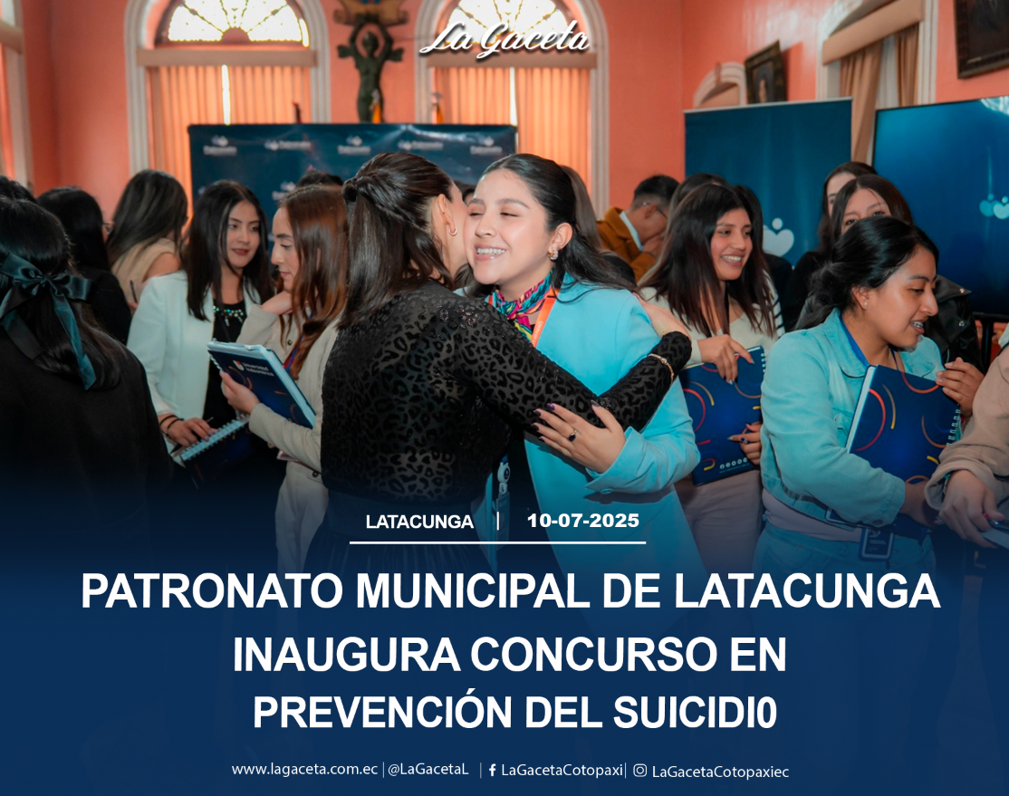 Patronato Municipal de Latacunga inaugura concurso en prevención del suicidio