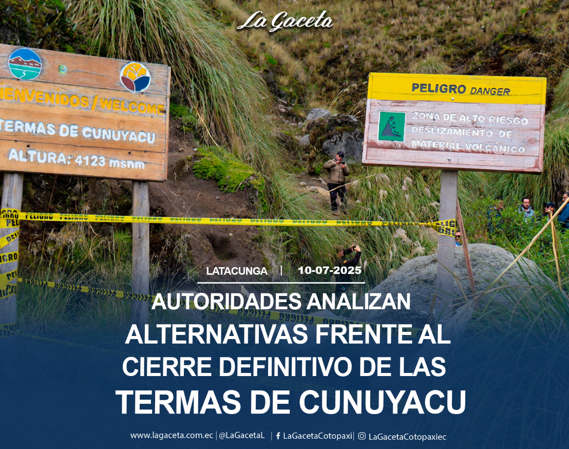 Autoridades analizan alternativas frente al cierre definitivo de las termas de Cunuyacu