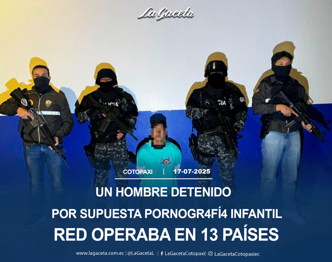 Un hombre detenido por supuesta pornogr4fía infantil