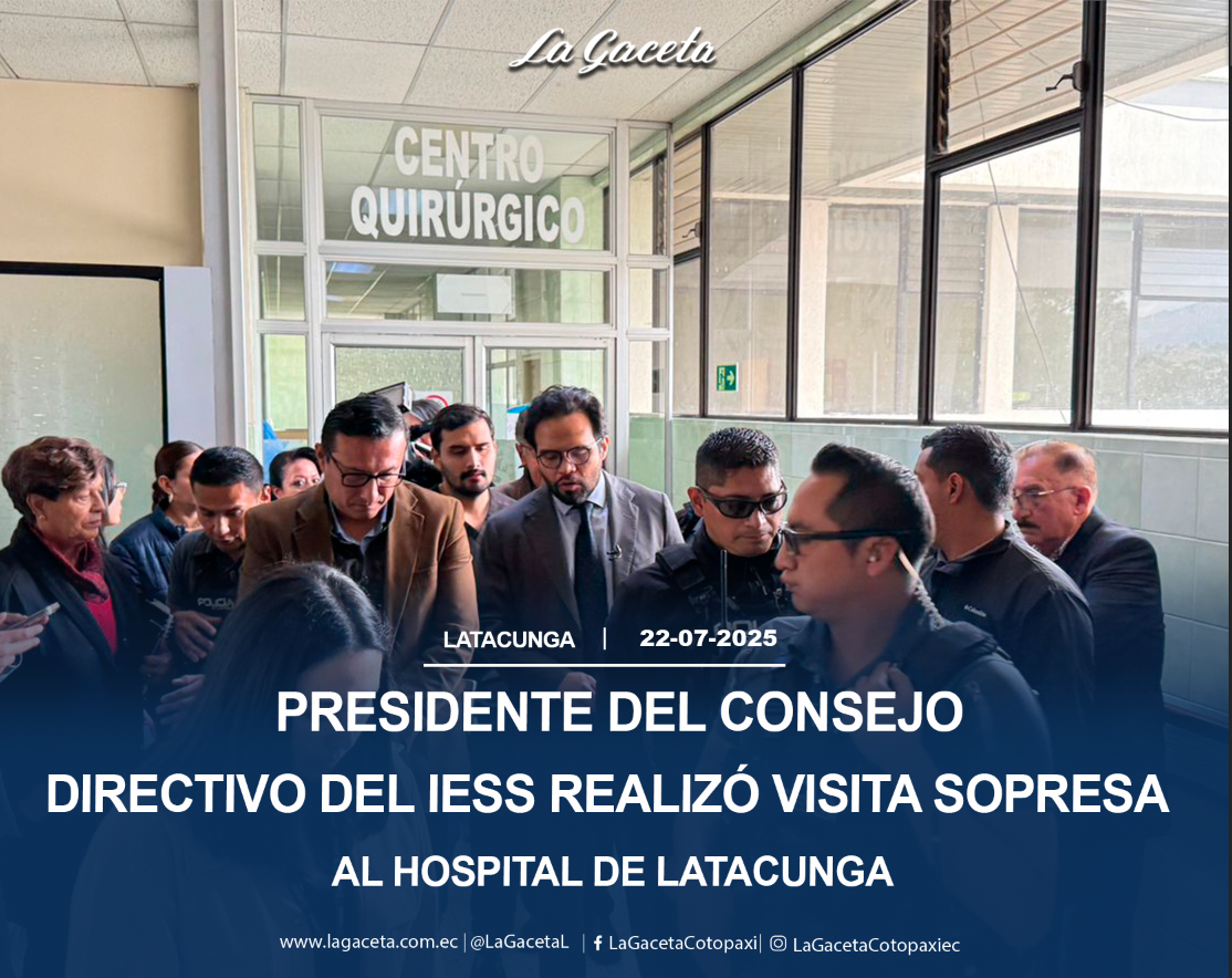 Presidente del Consejo Directivo del IESS realizó visita sorpresa al Hospital de Latacunga