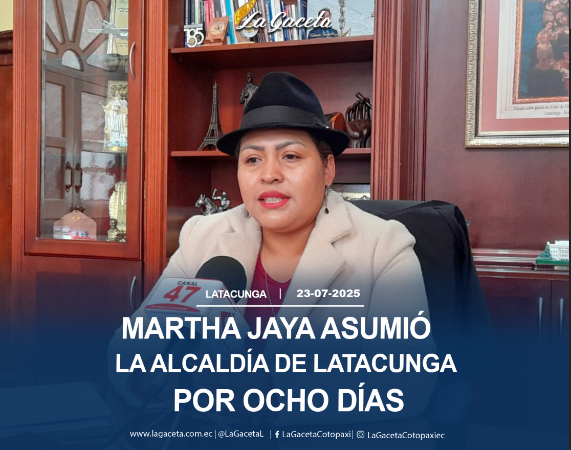 Martha Jaya asumió la Alcaldía de Latacunga por ocho días