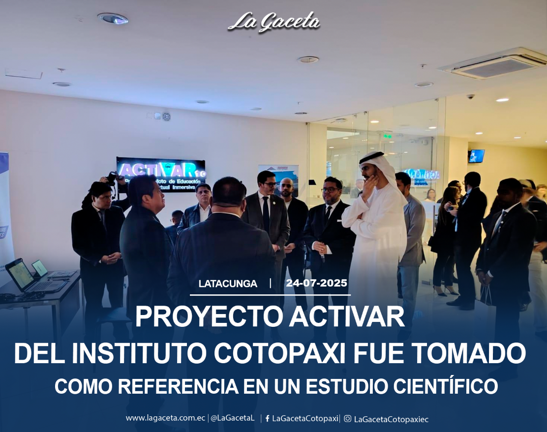 Proyecto Activar del Instituto Cotopaxi fue tomado como referencia en un estudio científico