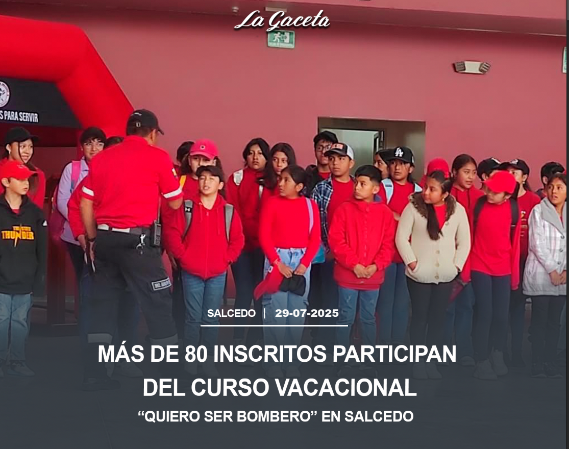 Más de 80 inscritos participan del curso vacacional “Quiero ser Bombero” en Salcedo