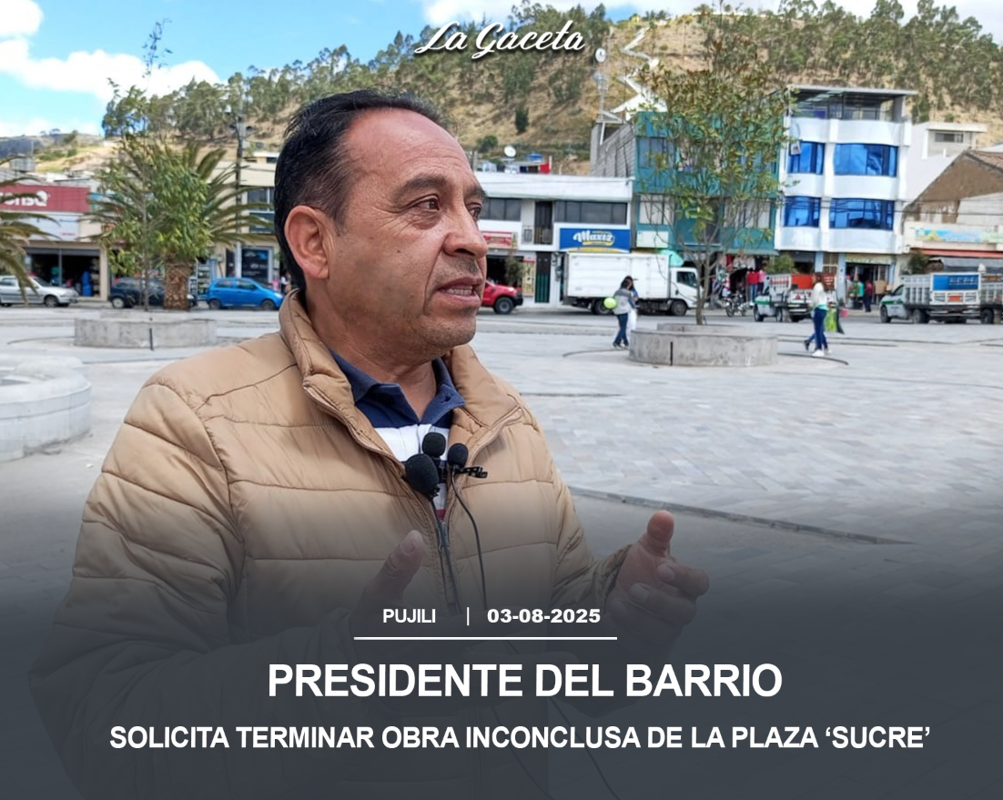 Presidente del barrio, solicita terminar obra inconclusa de la plaza ‘Sucre’