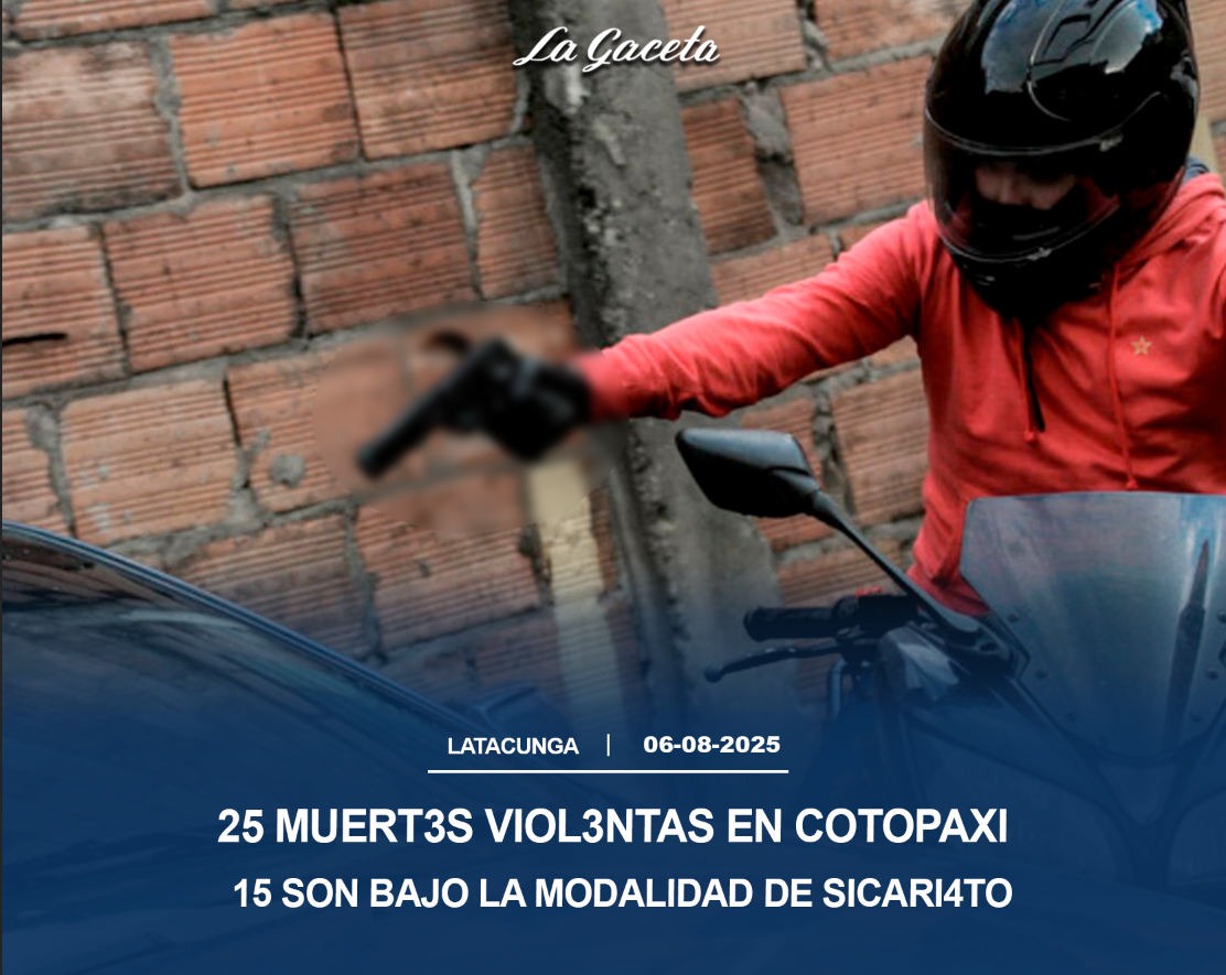 25 muertes violentas en Cotopaxi