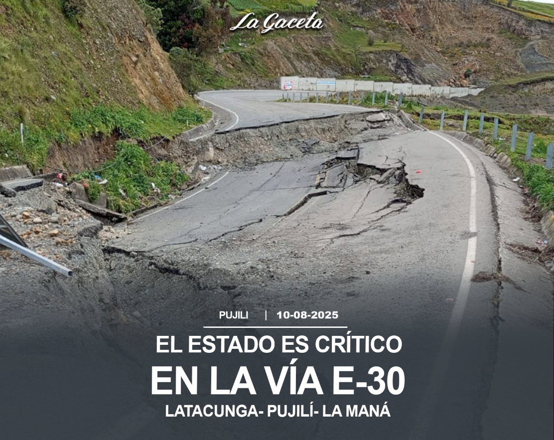 El estado es crítico en la vía E-30 Latacunga- Pujilí- La Maná 