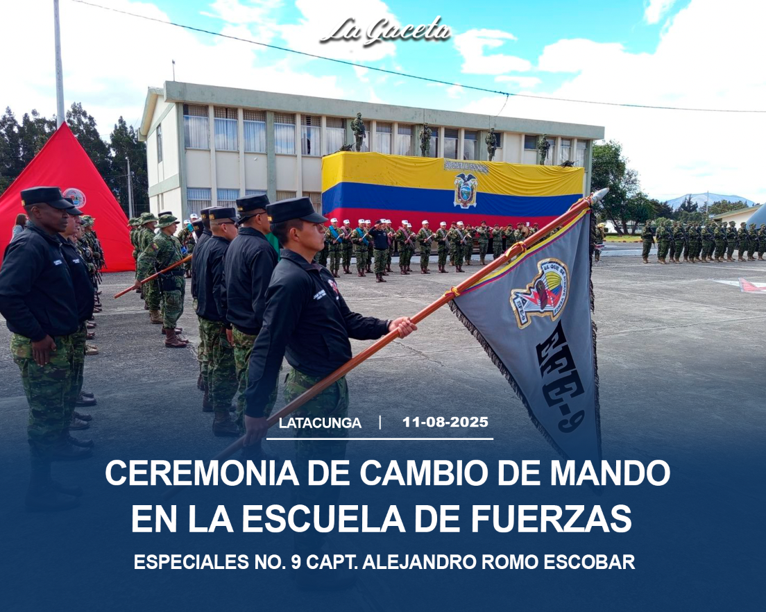Ceremonia de cambio de mando en la Escuela de Fuerzas Especiales N.º 9 Capt. Alejandro Romo Escobar