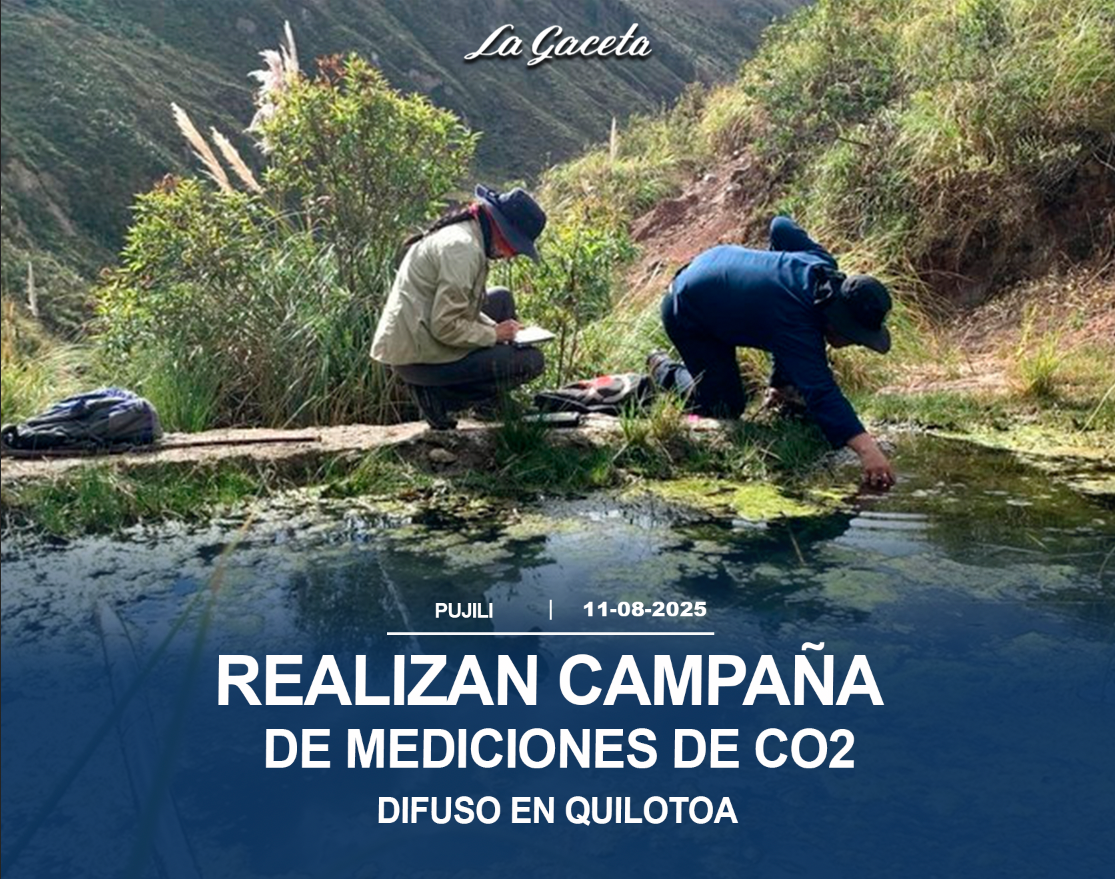 Realizan campaña de mediciones de CO2 difuso en Quilotoa