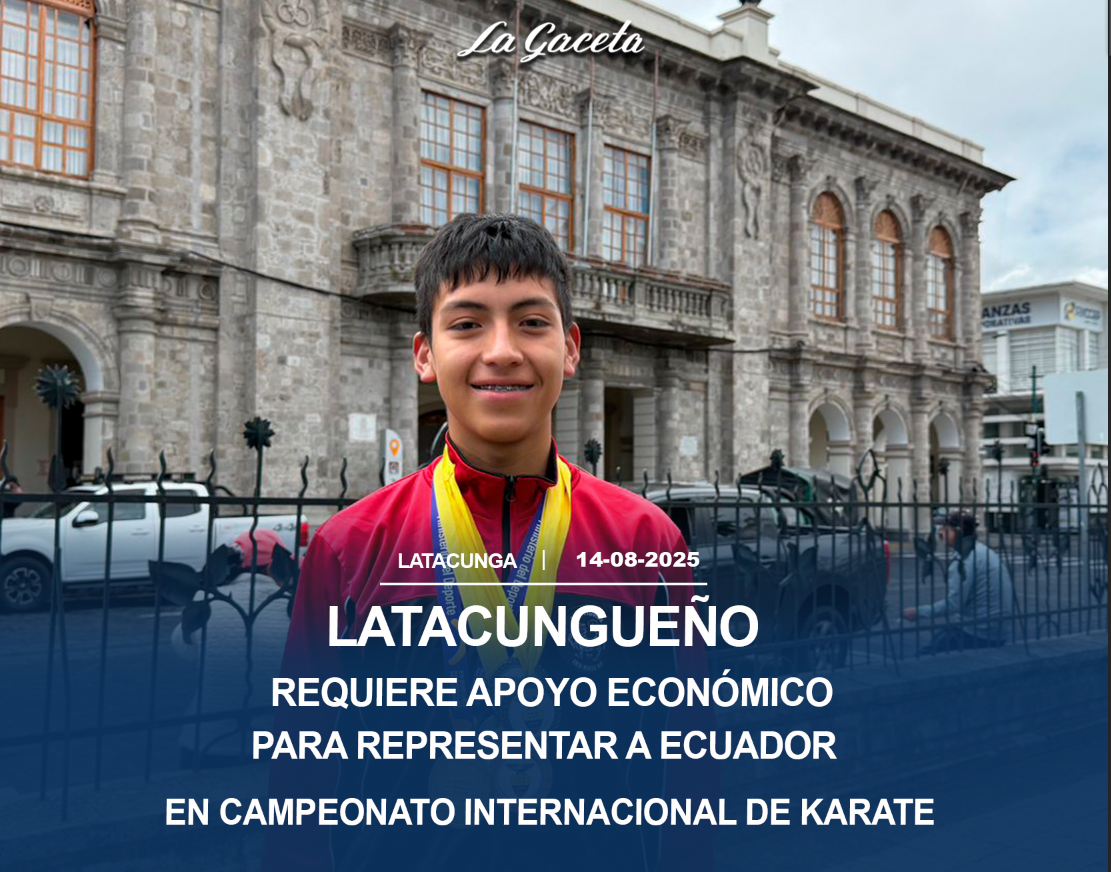 Latacungueño requiere apoyo económico para representar a Ecuador en campeonato internacional de Karate