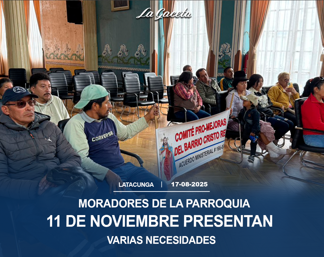 Moradores de la parroquia 11 de Noviembre presentan varias necesidades