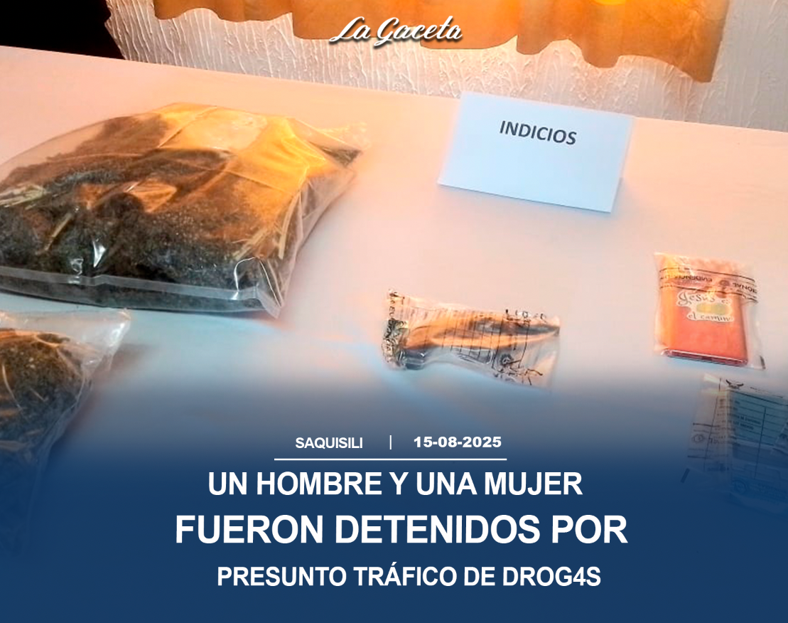Un hombre y una mujer fueron detenidos por presunto tráfico de drogas