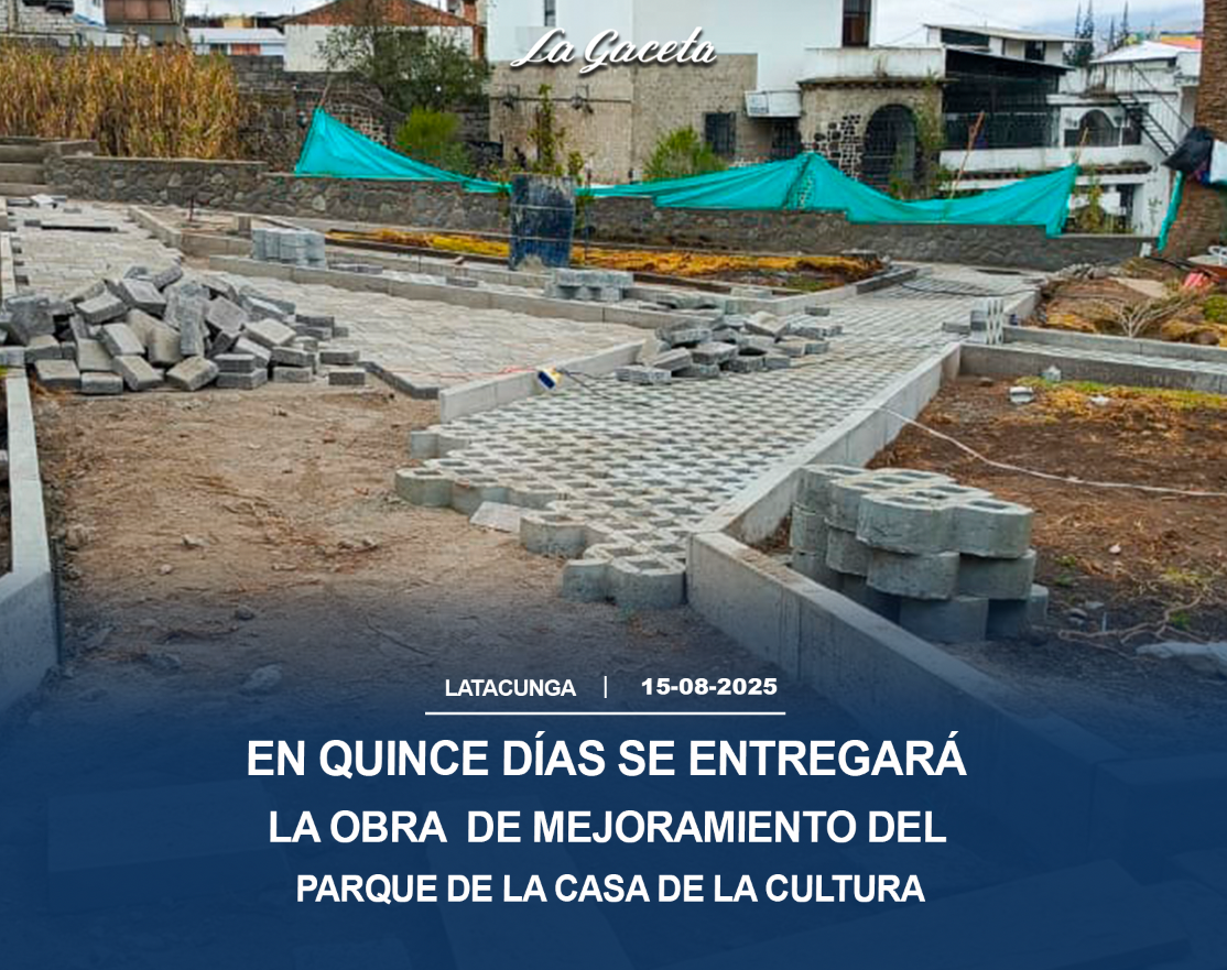 En quince días será entregada la obra de mejoramiento del parque de la Casa de Cultura