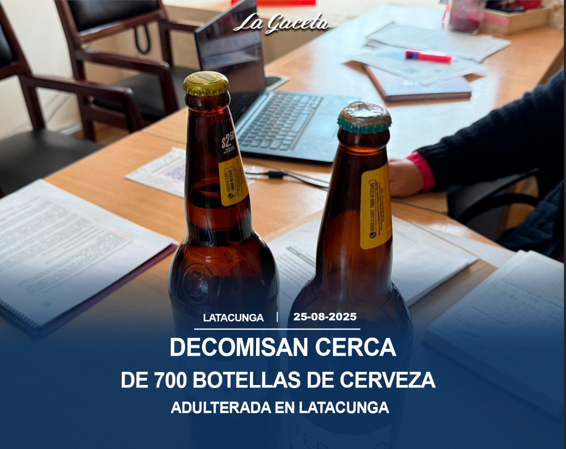 Decomisan cerca de 700 botellas de cerveza adulterada en Latacunga