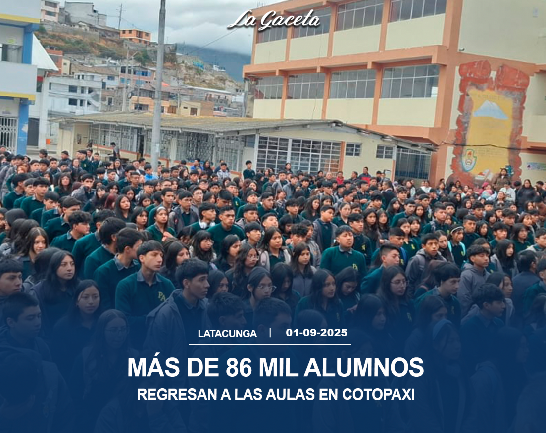 Más de 86 mil alumnos regresan a las aulas en Cotopaxi