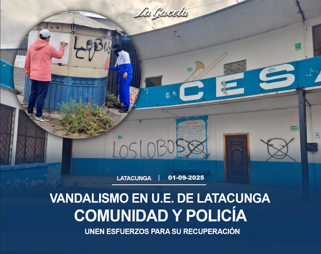 Vandalismo en Unidad Educativa de Latacunga: 