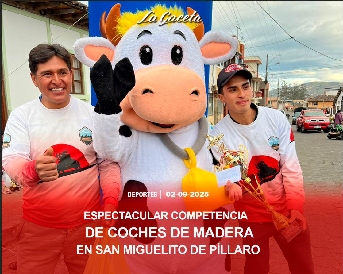 Espectacular competencia de coches de madera en San Miguelito de Píllaro