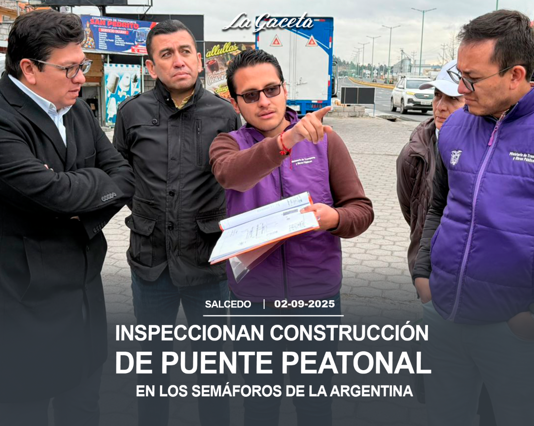 Inspeccionan construcción de puente peatonal en los semáforos de la Argentina