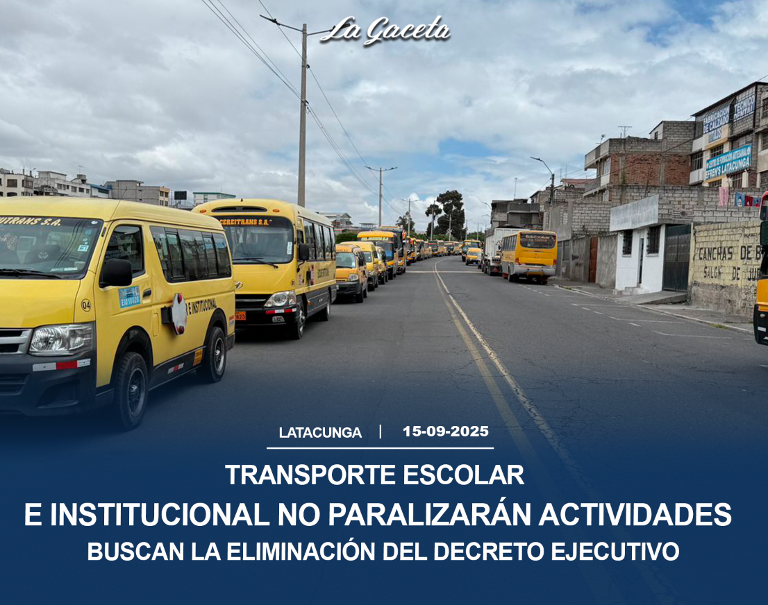 Transporte escolar e institucional no paralizarán actividades 