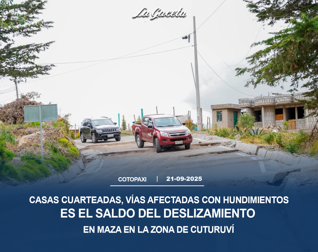 Casas cuarteadas, vías afectadas con hundimientos es el saldo del deslizamiento en masa en la zona de Cuturiví