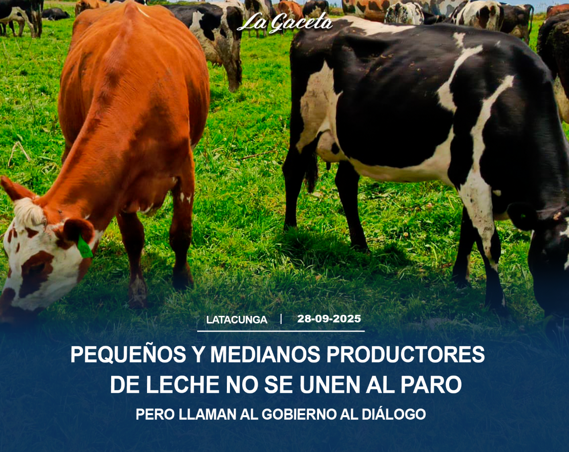 Pequeños y medianos productores de leche no se unen al paro, pero llaman al Gobierno al diálogo