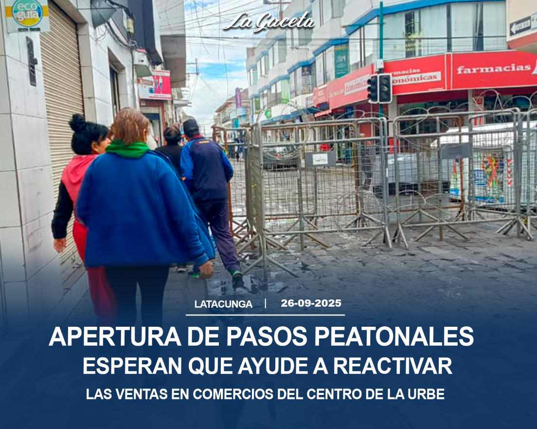 Apertura de pasos peatonales esperan que ayude a reactivar las ventas en comercios del centro de la urbe
