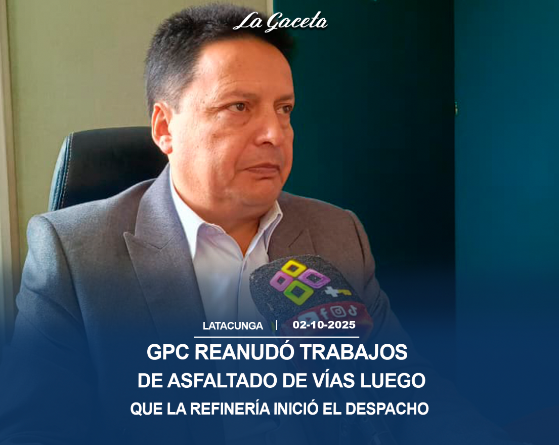 GPC reanudó trabajos de asfaltado de vías luego que la Refinería inició el despacho 