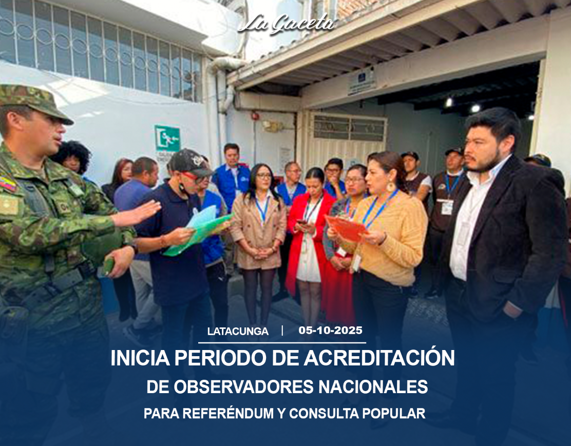 Inicia periodo de acreditación de observadores nacionales para Referéndum y Consulta Popular