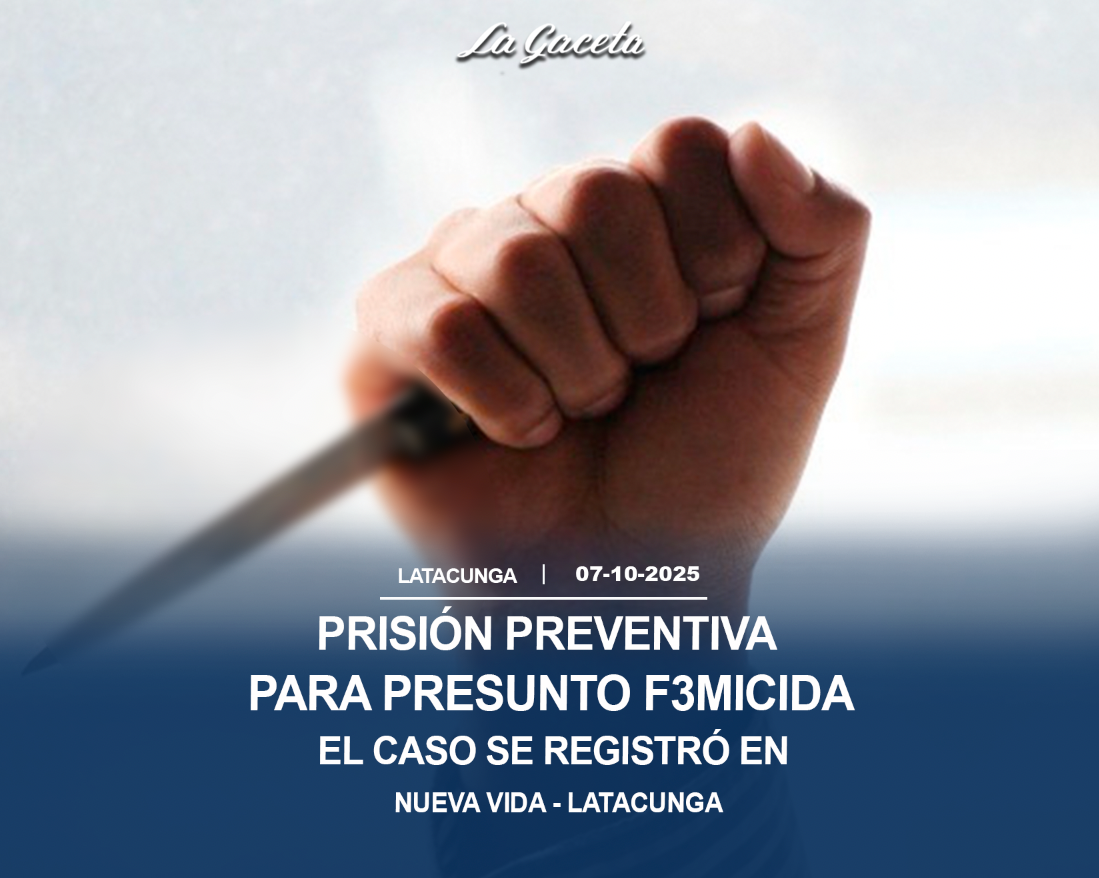 Prisión preventiva para supuesto femicida