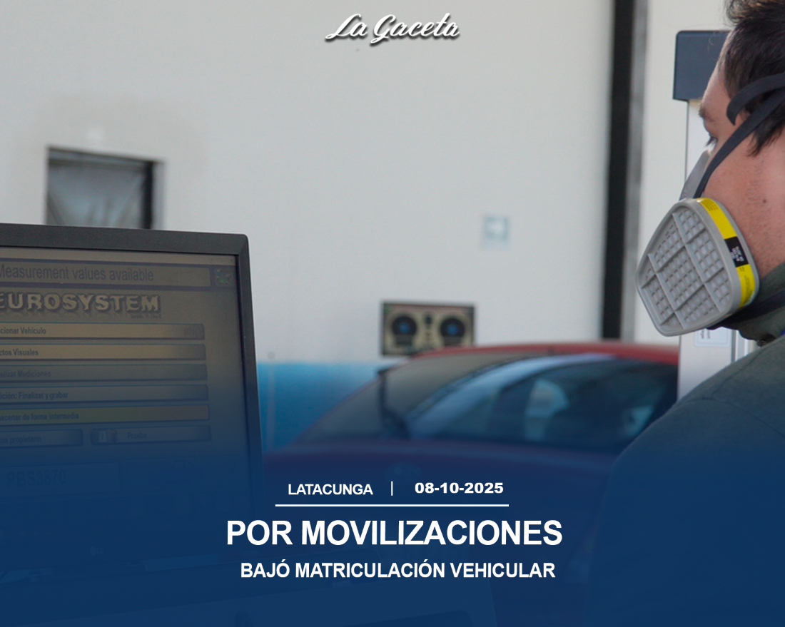 Por movilizaciones bajó matriculación vehicular