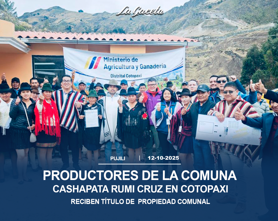 Productores de la Comuna Cashapata Rumi Cruz en Cotopaxi, 